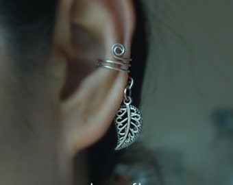 Antique Metal leaves Ear Jacket, Ear Cuff, Wrap