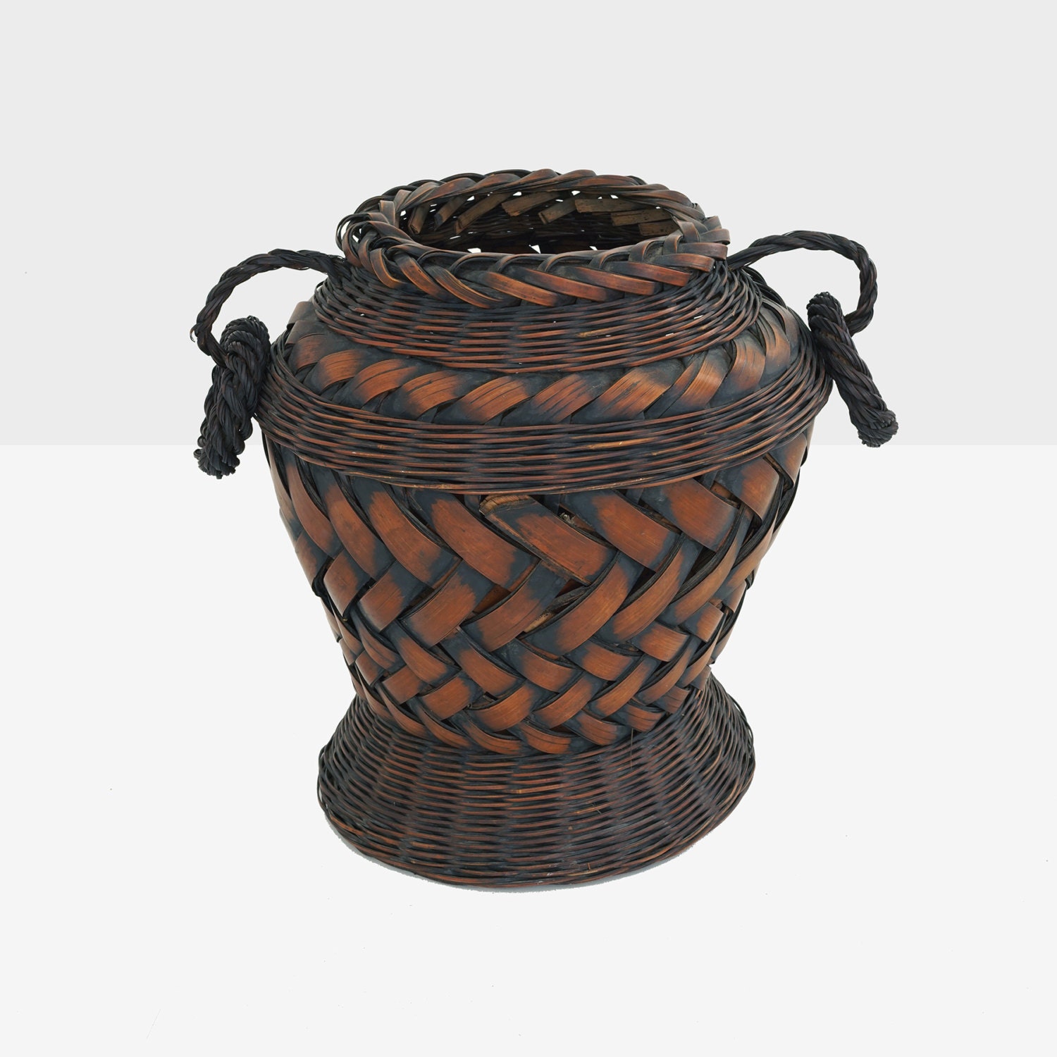 antique japanese ikebana basket bulb form ikebana basket with