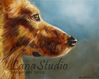 Original Oil Painting - Harley- Original Oil Painting on Gallery Wrapped Canvas 11X14