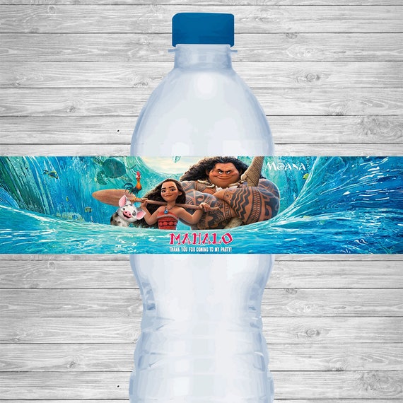 Moana Water Bottle Labels Disney Moana Birthday Labels Moana