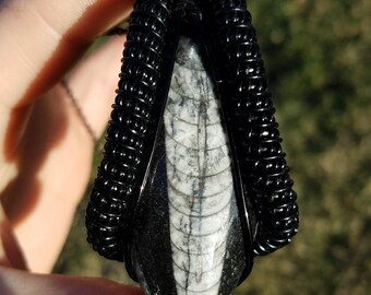 Orthoceras Fossil Pendant