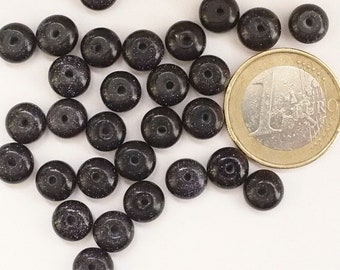 Sand stone 30 pearls shaped donuts 8 mm