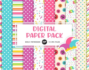 50% OFF SALE! April Fools Digital Paper, Practical Joke Background Paper - Commercial Use, Instant Download