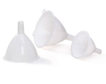 Small Plastic Funnels by Crafter's Toolbox(tm) - White - Assorted Sizes - 3 pieces (dar1095305)