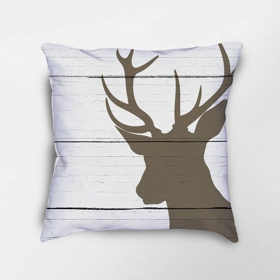 Deer Throw Pillow Deer Decor Stag Pillow Rustic Deer