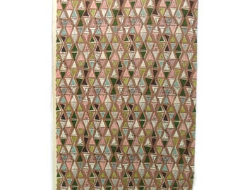 Vintage Barkcloth Drapery Fabric * Waverly 'Semaphore' Upholstery * Atomic Yardage * Bark Cloth