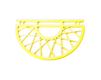 Aztec 24K GOLD FILLED pendant / 30x50mm