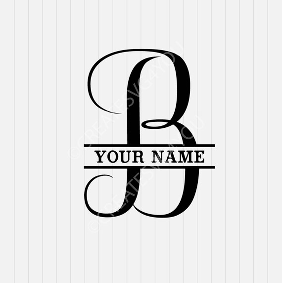 Download B Split Monogram SVG Split letter B SVG svg dxf eps