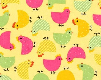 Clearance FABRIC CHICKADEE by Robert Kaufman Urban Zoologie