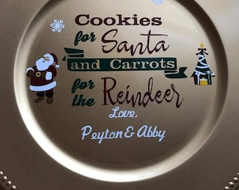 Custom cookies for santa plates