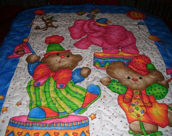 Circus Elephant and monkey