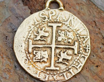 Reproduction Spanish 8 Reale Coin in Bronze, 30mm or 1.25 Inches, PN-314