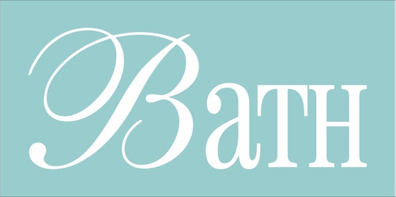 Bath Reusable STENCIL Available in 8 sizes Create Wall