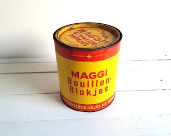Large vintage Dutch tin 'Maggi Bouillon'