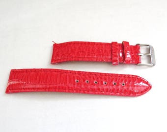 Bracelet Watch, red, tortoise shell look