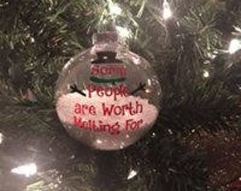 Melting Snowman Ornament
