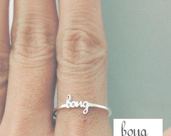 Dainty Name Ring, Name Ring, Personalized Ring, Tiny Name Ring, Stacking Ring, Stackable Name Ring, Personalized Gift, Custom Name Ring