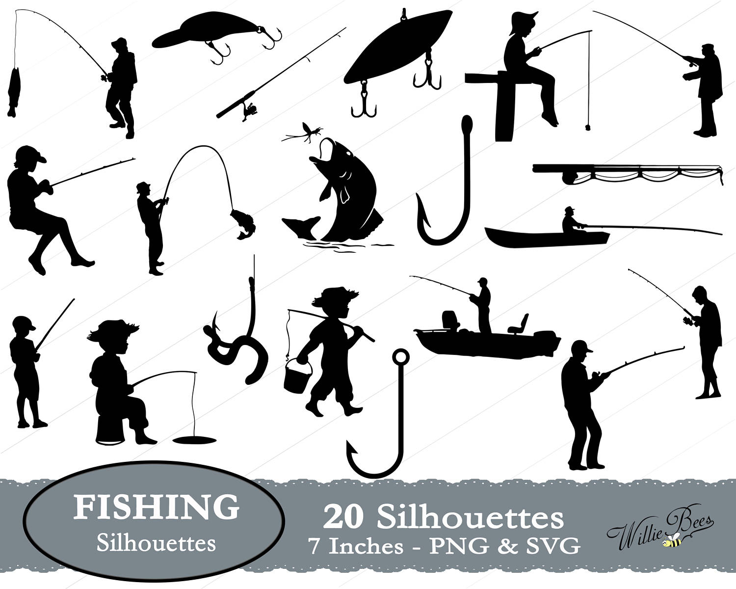 Download Fishing SVG Fish Clipart Fishing Image Fish Hook Fishing