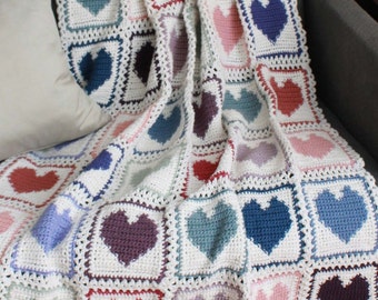 Scrap Hearts Afghan Pattern PDF