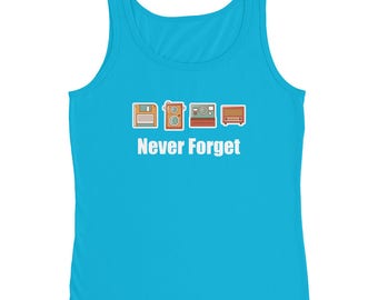 Never Forget Floppy Disk, Camera & Radio Women's Tank Top