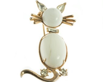 Little White Cat Brooch