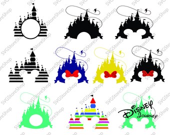Disney Castle SVG,Heart,Head Mickey Mouse,Cinderella,Magic Kingdom,Disneyland,Silhouette,svg,jpg,pdf, png,dxf,eps,Cut Files,castle,cricut