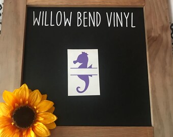 Personalized Seahorse Decal