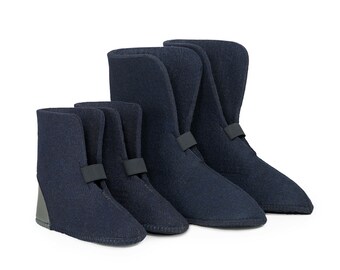 10" High Wool Felt Boot Liners - Blue, 85% Wool, Style 824/826BB, Boot Insert