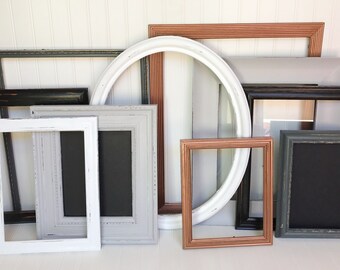 Gallery Wall Decor, Lake House Decor, Vintage Frames, Wood Picture Frame, Nursery Wall Decor, Wall Hanging, Vintage Frames, Nursery Decor
