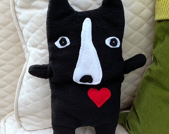 Bobby ~ The Boston Terrier Bummlie ~ Stuffing Free Dog Toy ~ Ready To Ship Today