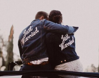 Wedding Couple Just Married Patch for Jacket