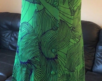 Vtg 60s Hawaiian s S/M Dress Kahala House Honolulu HI Go Go dress Space age