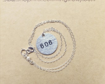 Silver Area Code Necklace