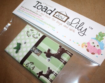 Light SWITCH Cover Toggle Single Standard Deer Meadow Kids Bedroom Single Light Switch Cover LS0016