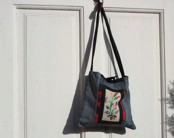 Boho bag, Shoulder bag, Embroidered bag, Handmade bag, Boho shoulder bag, Womens bags, Hungarian embroidery, Kalocsa embroidery, Bohemian