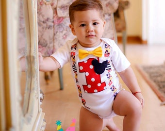 Mickey Mouse birthday, 1st birthday outfit boys, baby boy birthday, Mickey shirt, cake smash photo prop