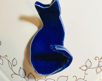 Ceramic Cat Dish, Cat Jewelry Dish, Cat trinket Dish, Cat Ring Holder, Cat Ring Dish, Cat Valentine Gift, Gift