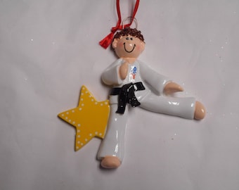 Boy Martial Arts Personalized Ornament