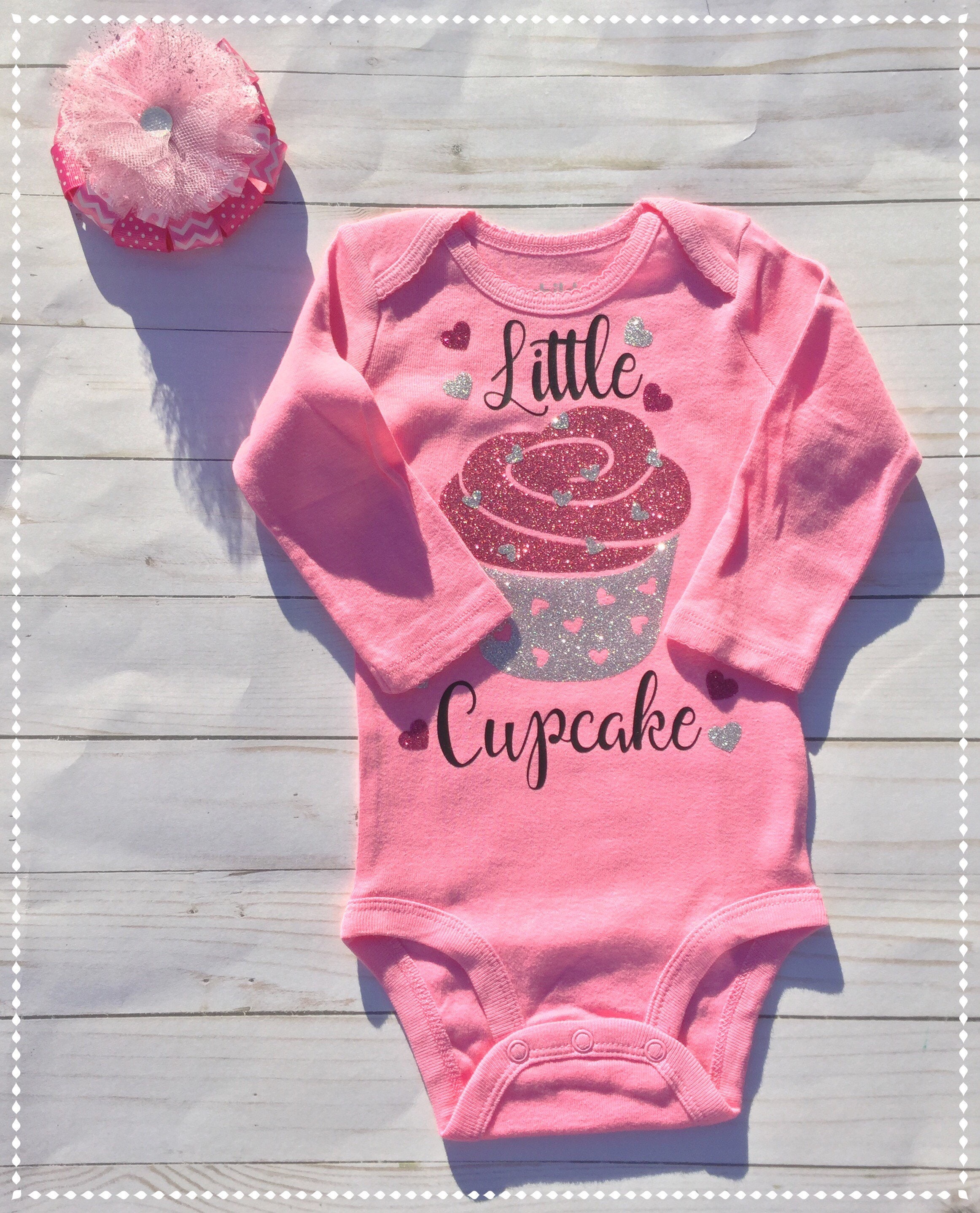 Baby Girl/ baby girl Onesie/Little Cupcake/Baby Shower Gift/