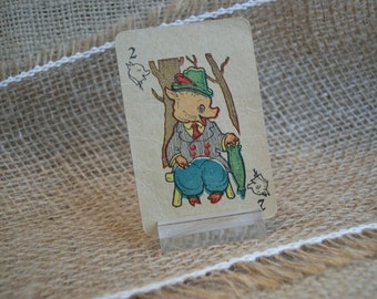 Little Piggy Animal Rummy Cards, Vintage 1939