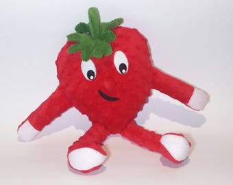 Handmade mascot fruit strawberry minky
