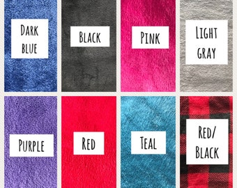 Super Soft Plush Weighted Blanket / Choose Your Color and Weight / Eight Color Choices!