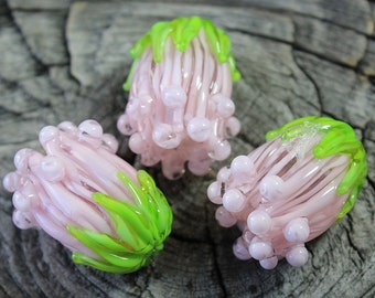 Handmade Lampwork Beads, Lampwork Glass, Lampwork Flower Beads