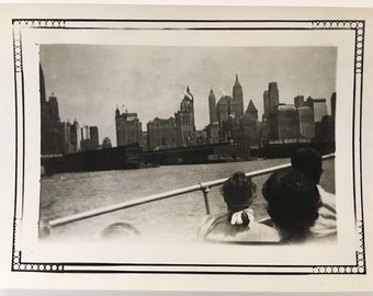1947 Vintage Photo "Welcome to New York" Snapshot Antique Black & White Photograph Paper Found Ephemera Vernacular Interior Design Mood - 79