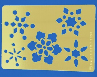 BRASS STENCIL: snowflake snow 80 * 55mm