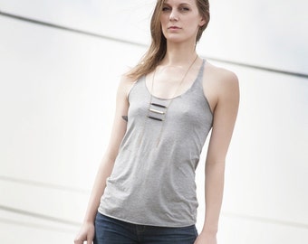 Ladder necklace- black & white- geometric- native inspired