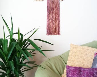 Pink Boho Nursery / Pink Yarn Wall Hanging / Wood Arrow Wall Decor / Baby Shower Gift / Arrow Wall Hanging / Boho Wall Hanging / Boho Gift