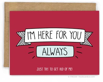 Sympathy Card - Encouragement Card - Empathy Card - Cancer Card - Just Try To Get Rid of Me by Fresh Card Co