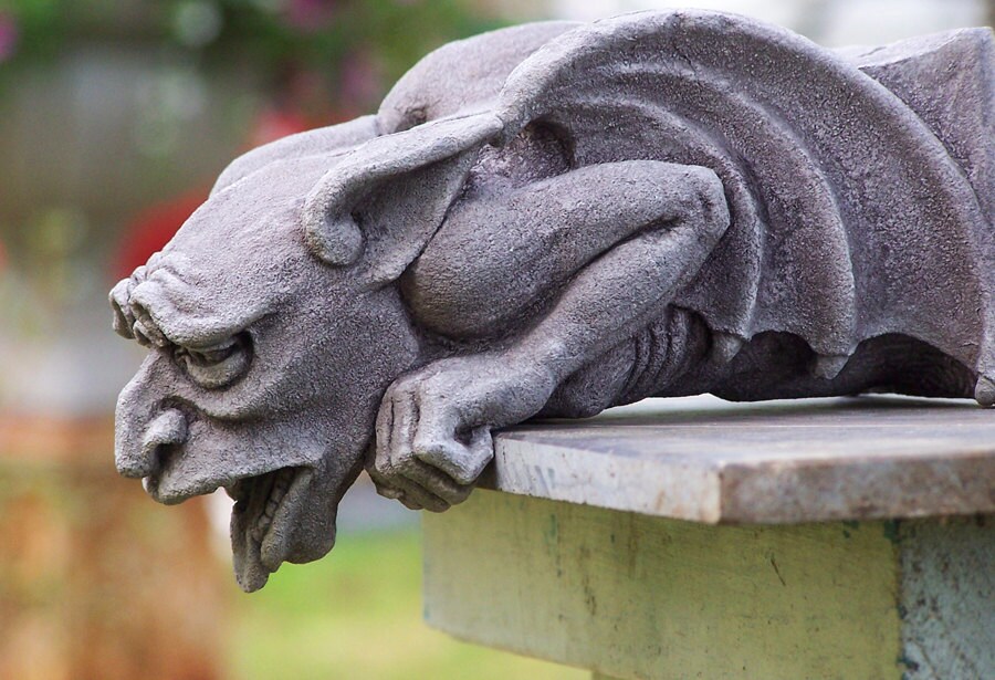 Worrywart Gargoyle gothic waterspout medieval