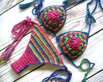 Crochet bikini, Crochet swimwear, Crochet bathing suit, Crochet bikini set, Crochet bikini top, Crochet swimsuit, Crotchet bikini, Cheeky